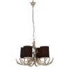 Antlor 4 Fabric Shades Chandelier Ceiling Light In Silver