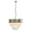 Lawton Small Clear Glass Chandelier Ceiling Light In Silver