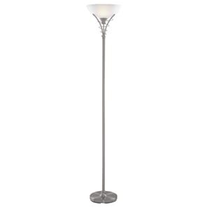 Linea Satin Silver Floor Lamp