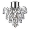 Pleades Chandelier With Crystal Doplets Flush Ceiling Light