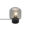 Classic table lamp black with smoke glass - Stiklo