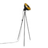 Industrial floor lamp tripod black with gold - Magna Basic 25