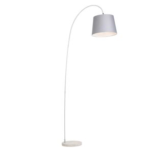 Modern arc lamp with gray shade Bend