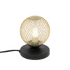 Modern table lamp black with gold - Athens Wire