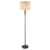 Oscar Linen Shade Floor Lamp With Antique Brass Base