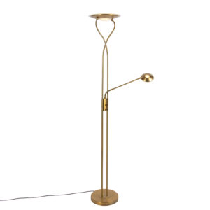 Modern floor lamp bronze incl. LED with reading arm – Mallorca