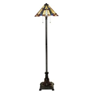 QZ-INGLENOOK-FL Inglenook Tiffany Bronze Floor Lamp
