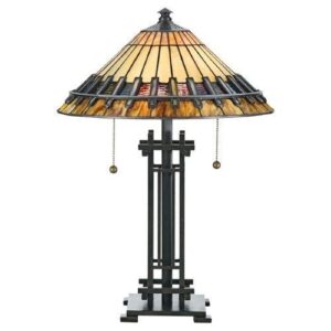 QZ/CHASTAIN/TL Chastain Tiffany Bronze 2 Light Table Lamp