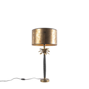 Art Deco table lamp bronze with bronze shade 35 cm - Areka