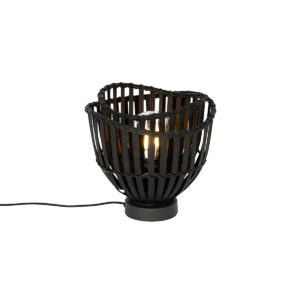 Oriental table lamp black bamboo – Pua