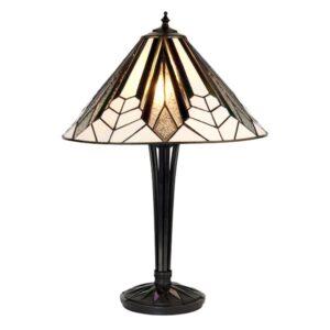 Interiors 1900 63939 Astoria Tiffany Medium 2 Light Table Lamp With Shade