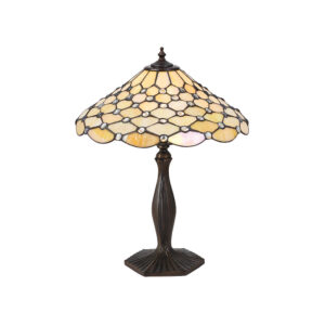 Interiors 1900 64301 Pearl Tiffany Medium Table Lamp - Height: 500mm