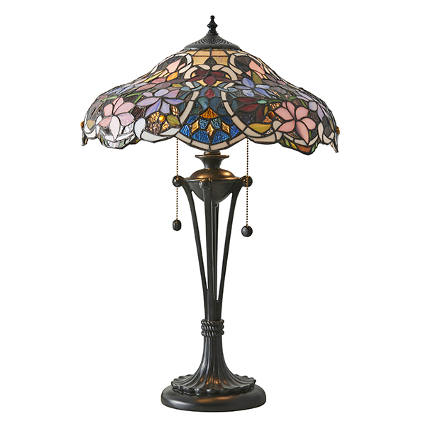 Interiors 1900 64326 Sullivan Tiffany Medium Table Lamp: Height - 640mm