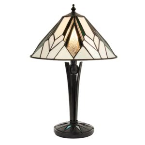 Interiors 1900 70365 Astoria Tiffany Small 1 Light Table Lamp With Shade