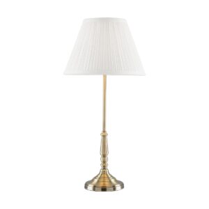 Laura Ashley Elliot Table Lamp In Antique Brass Finish With White Shade