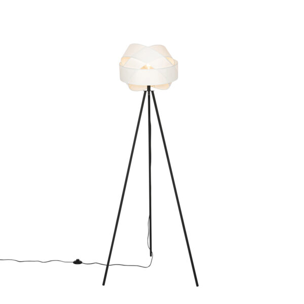 Modern floor lamp white - Cloth
