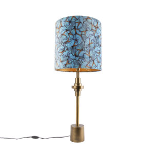 Table lamp bronze velor shade butterfly design 40 cm – Diverso