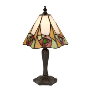 Interiors 1900 64185 Ingram Tiffany Small 1 Light Table Lamp – Height: 330mm