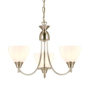 Alton 3 Lights Ceiling Pendant Light In Satin Chrome