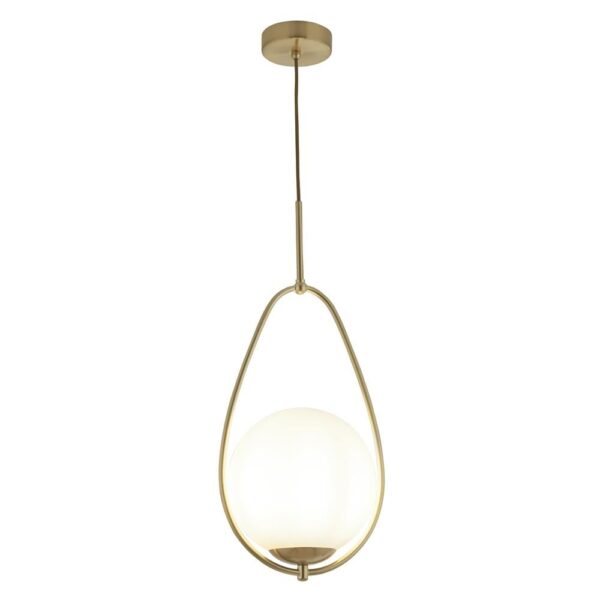 Avalon Opal Glass Ceiling Pendant Light In Gold