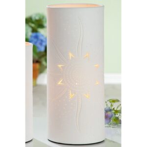 Allegan Porcelain Sun Design Table Lamp In White