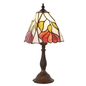 Interiors 1900 63963 Botanica Tiffany Small 1 Light Table Lamp In Bronze With Shade