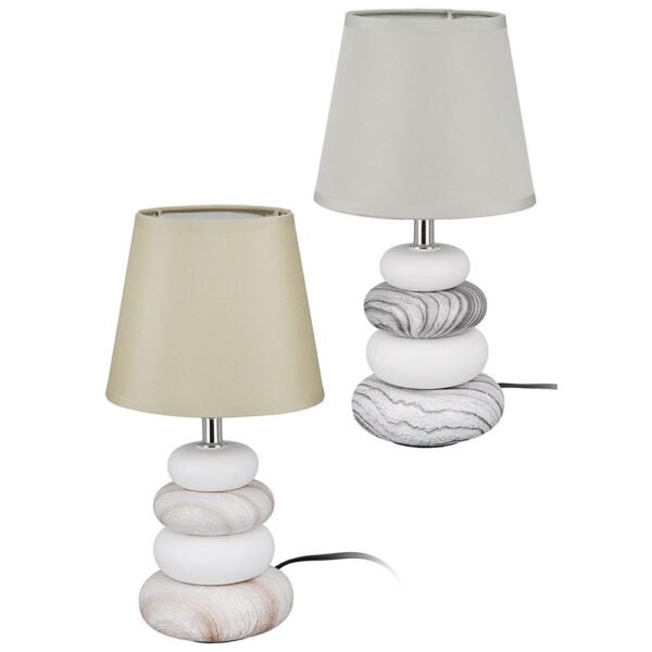 Allston Beige And Grey Ceramics Table Lamps In Pair