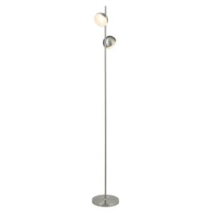 Tully 2 Lights LED Floor Lamp In Satin Silver
