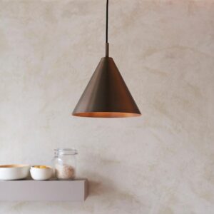 Carlisle Metal Pendant Ceiling Light In Antique Bronze