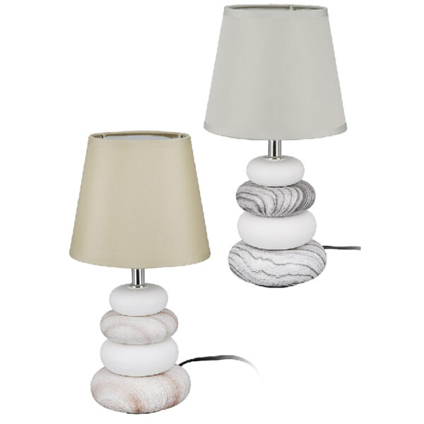 Allston Ceramic Set Of 2 Table Lamps - Beige And Grey
