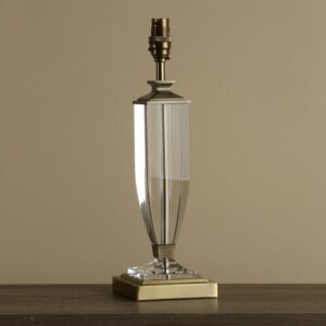 Laura Ashley Carson Antique Brass Large Crystal Table Lamp Base
