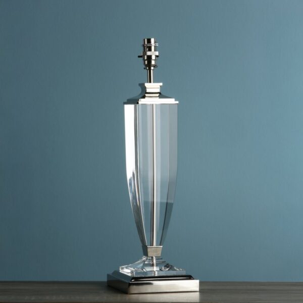 Laura Ashley Carson Polished Nickel Crystal Extra Large Table Lamp Base