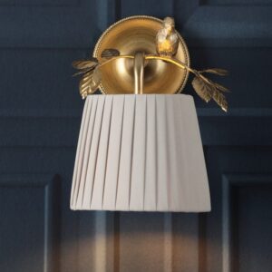 Laura Ashley Egelton Wall Light In Aged Brass With Shade LA3756615-Q