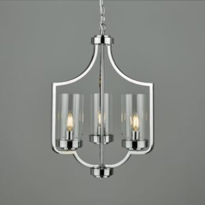 Laura Ashley Joseph 3 Light Ceiling Chandelier in Polished Chrome Finish