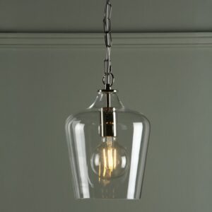 Laura Ashley Ockley 1 Light Bottle Pendant Ceiling Light In Polished Chrome Finish