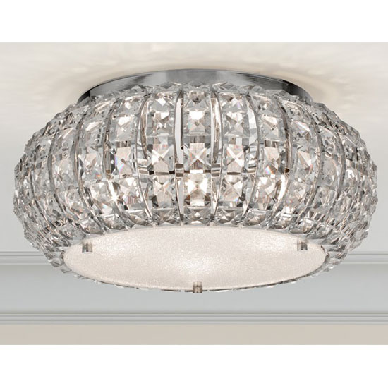 Marylin Wall Hung 4 Ceiling Light In Chrome With Crystal Glass