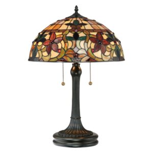 QZ-KAMI-TL Kami Tiffany Bronze 2 Light Table Lamp