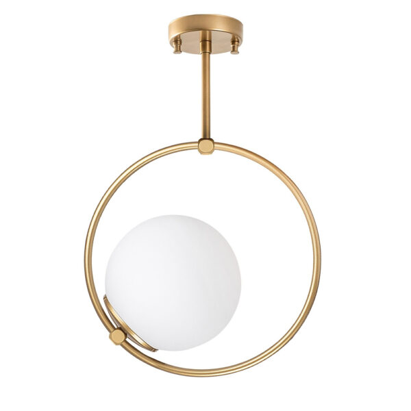 Dolunay Round Metal Ceiling Pendant Light in Gold