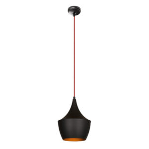 Elmas Metal Ceiling Pendant Light in Black and Red