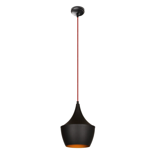 Elmas Metal Ceiling Pendant Light in Black and Red