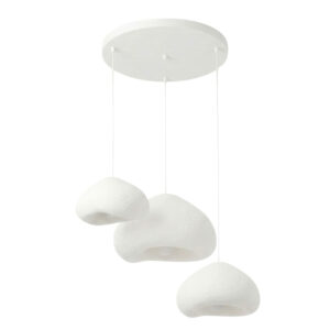 Lora 3 Light Metal Ceiling Pendant Light in White