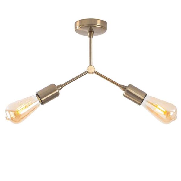 Sparrow 2 Light Metal Ceiling Light in Vintage