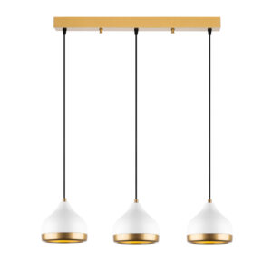 Yildo 3 Light Metal Ceiling Pendant Light in White
