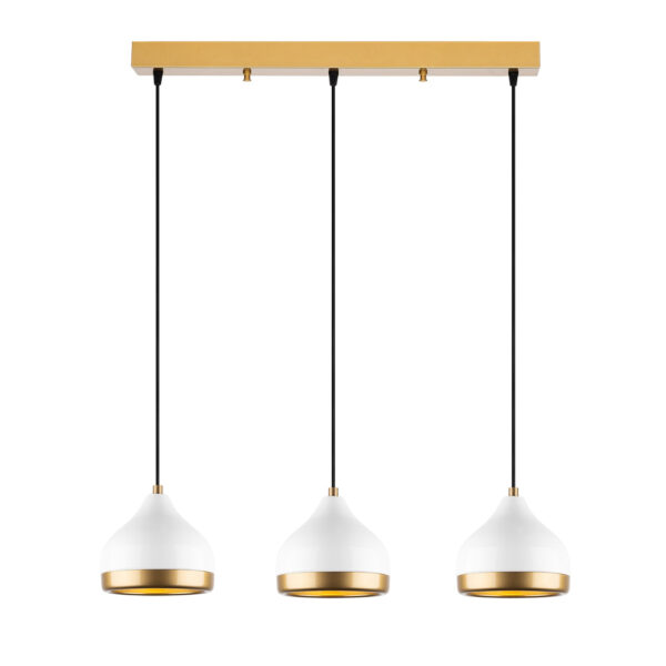 Yildo 3 Light Metal Ceiling Pendant Light in White