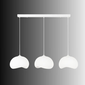 Yontu 3 Light Metal Ceiling Pendant Light in White