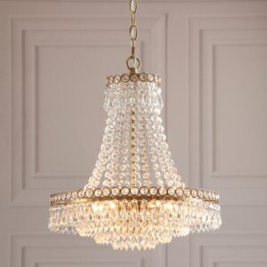 Laura Ashley Enid 5 Light Ceiling Chandelier In Matt Antique Brass Finish LA3756713-Q