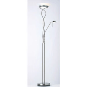Monaco Floor Lamp In Satin Chrome